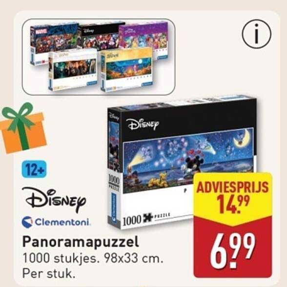 Panoramapuzzel - 1000 stukjes - 98x33 cm - Per stuk
