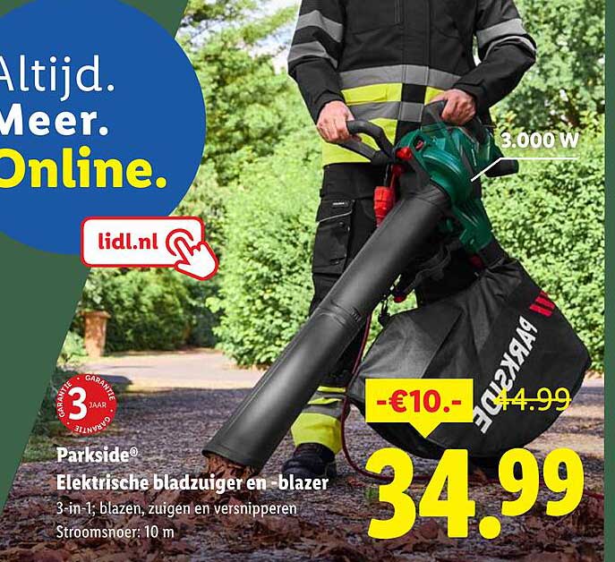 Parkside® Elektrische bladzuiger en -blazer 3-in-1