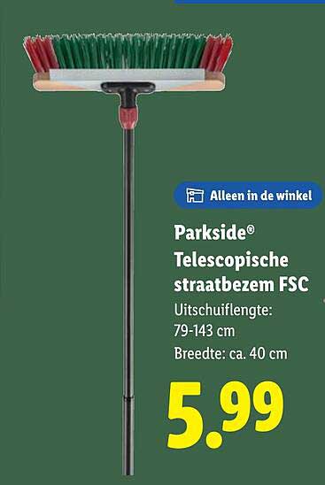 Parkside® Telescopische straatbezem FSC