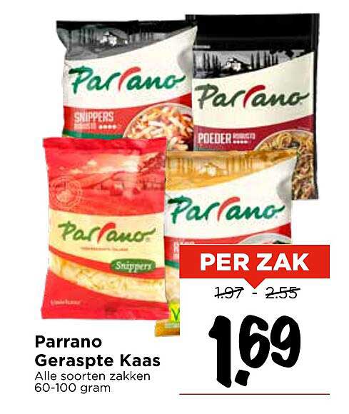 Parrano Geraspte Kaas