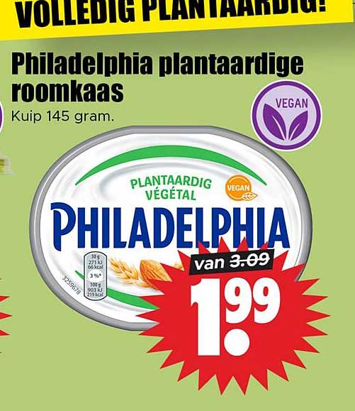 Philadelphia plantaardige roomkaas