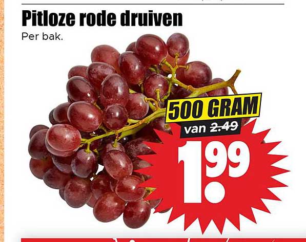 Pitloze rode druiven