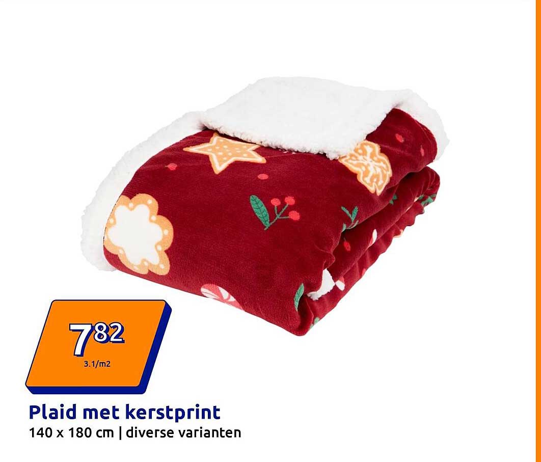 Plaid Met Kerstprint Aanbieding bij Action