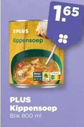 PLUS Kippensoep Blik 800 ml