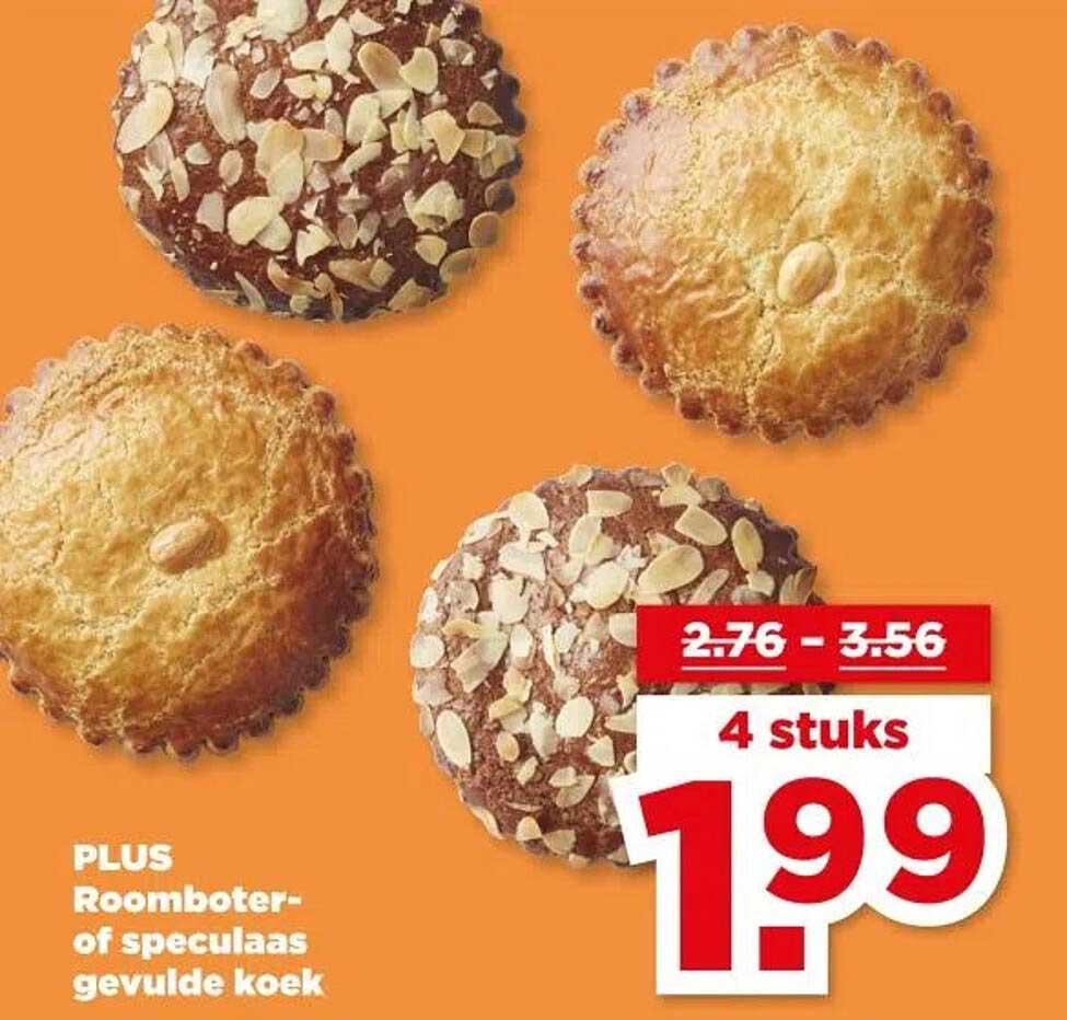 PLUS Roomboter- of speculaas gevulde koek