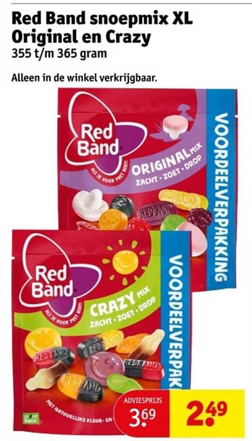 Red Band snoepmix XL Original en Crazy