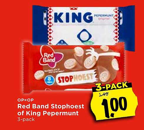Red Band Stophoest of King Pepermunt 3-pack