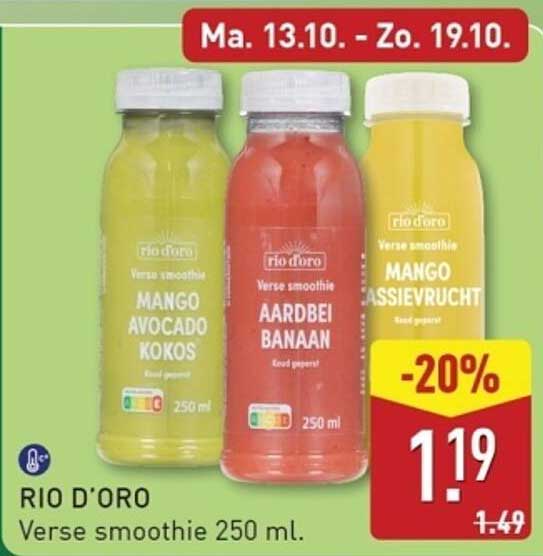 RIO D'ORO Verse smoothie 250 ml.
