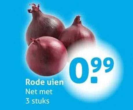 Rode uien Net met 3 stuks