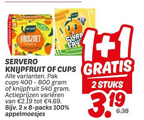 SERVERO KNIJPRUIT OF CUPS