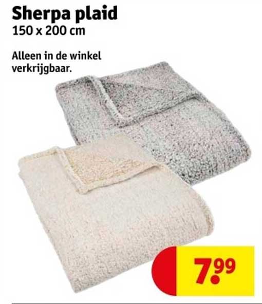 Sherpa plaid 150 x 200 cm