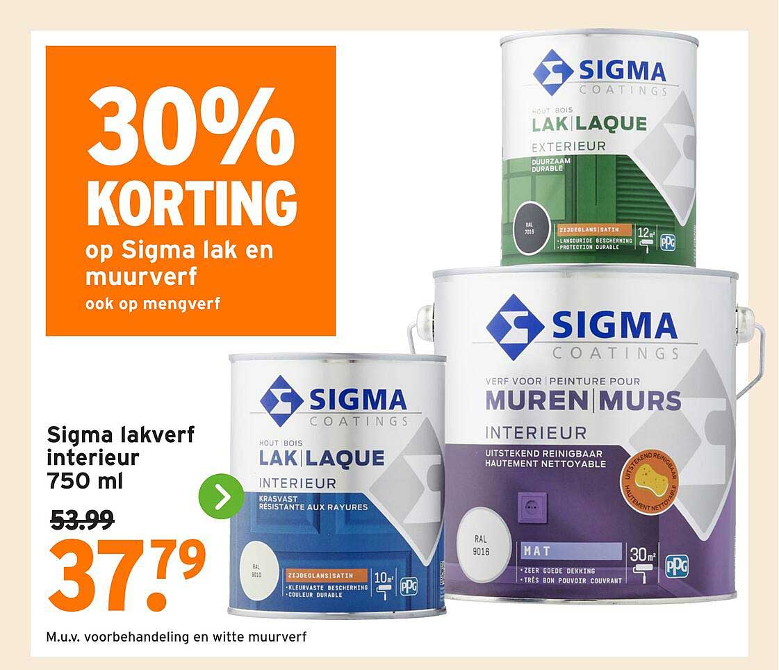 Sigma lakverf interieur 750 ml