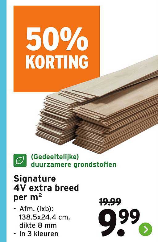 Signature 4V extra breed per m²