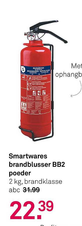 Smartwares brandblusser BB2 poeder