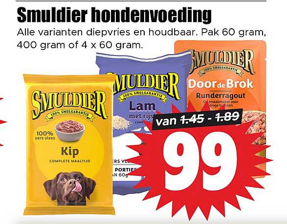 Smuldier hondenvoeding