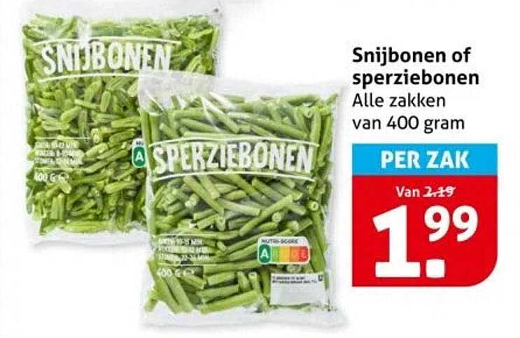 Snijbonen of sperziebonen