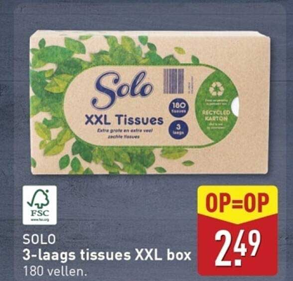 SOLO 3-laags tissues XXL box