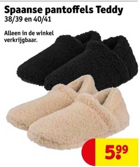 Spaanse pantoffels Teddy 38/39 en 40/41