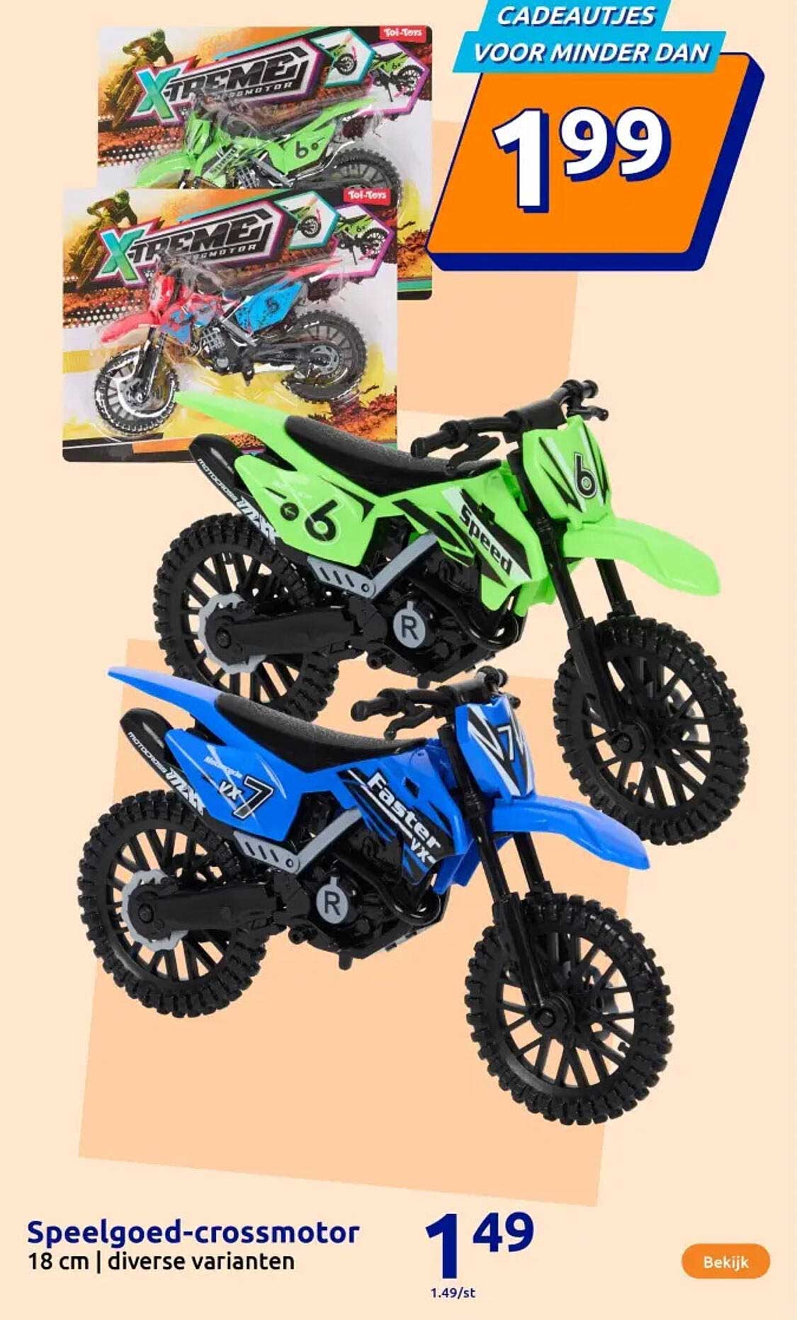 Speelgoed-crossmotor