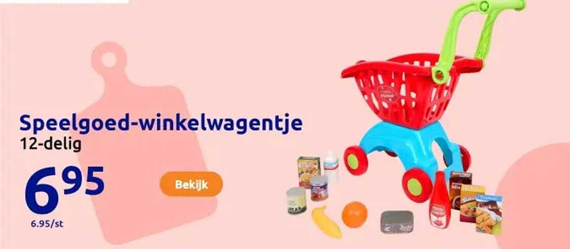 Speelgoed-winkelwagentje 12-delig