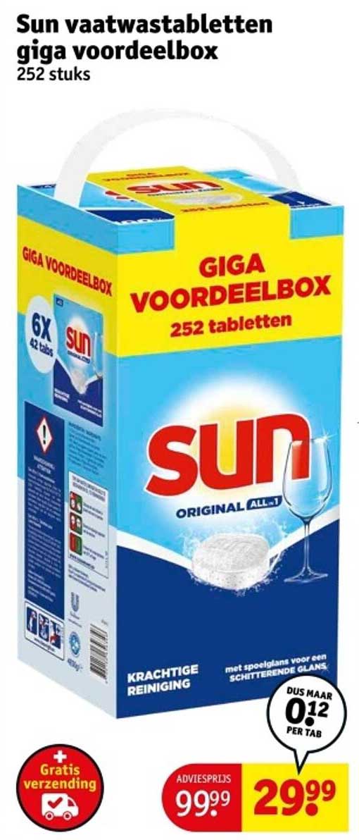 Sun vaatwastabletten giga voordeelbox 252 stuks