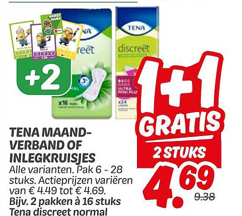 TENA Maandverband of Inlegkruisjes
