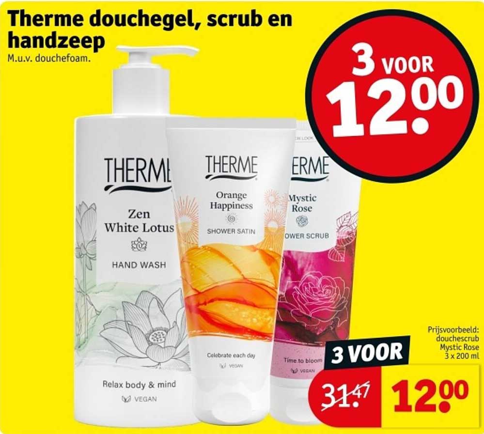 Therme douchegel, scrub en handzeep