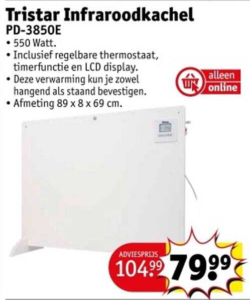 Tristar Infraroodkachel PD-3850E