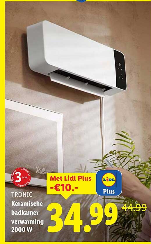 TRONIC Keramische badkamer verwarming 2000 W