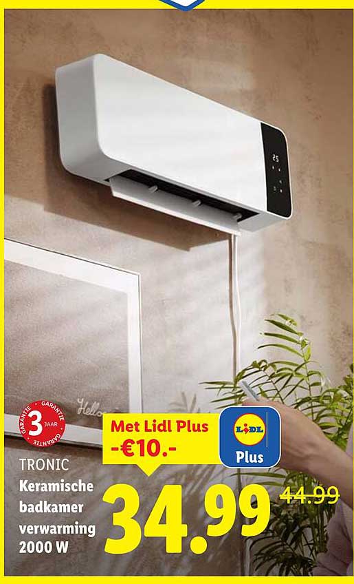 TRONIC Keramische badkamer verwarming 2000 W