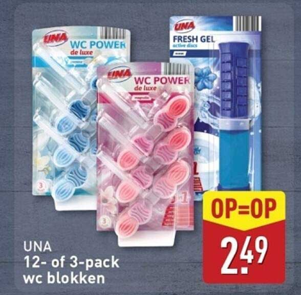 UNA 12- of 3-pack wc blokken