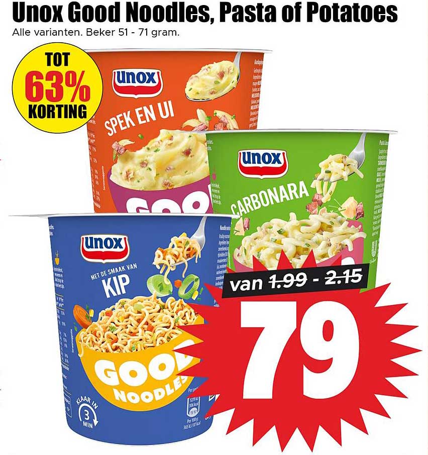 Unox Good Noodles, Pasta of Potatoes