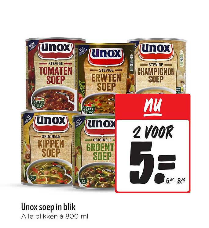 Unox soep in blik