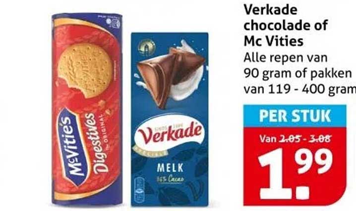 Verkade chocolade of Mc Vitie's