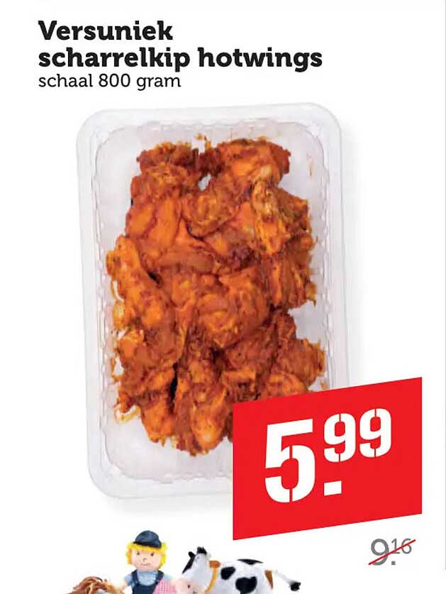 Versuniek scharrelkip hotwings schaal 800 gram