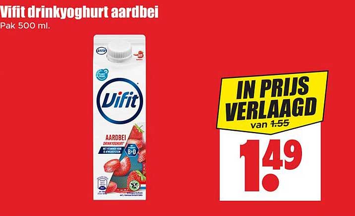 Vifit drinkyoghurt aardbei