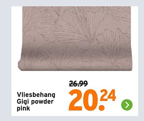 Vliesbehang Gigi powder pink