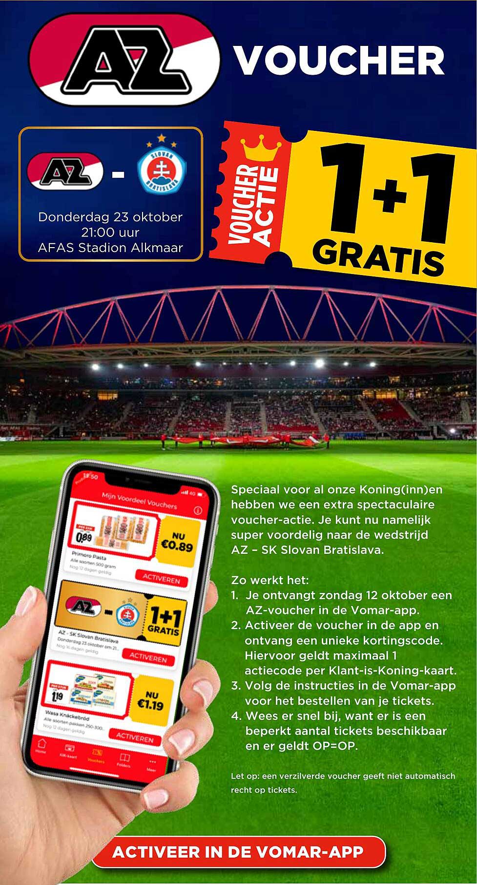 Voucher actie 1+1 gratis