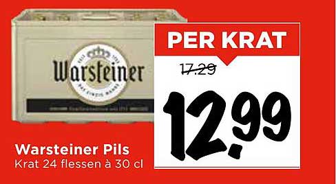 Warsteiner Pils Krat 24 flessen à 30 cl