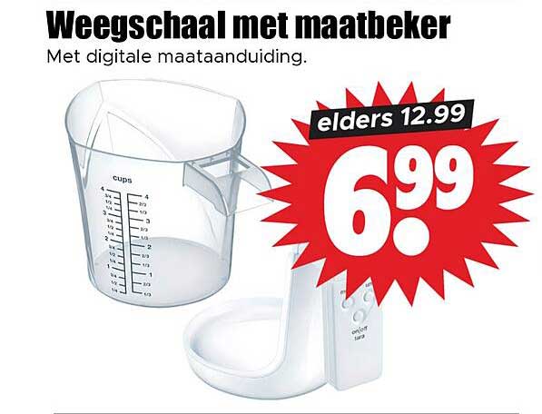 Weegschaal met maatbeker
