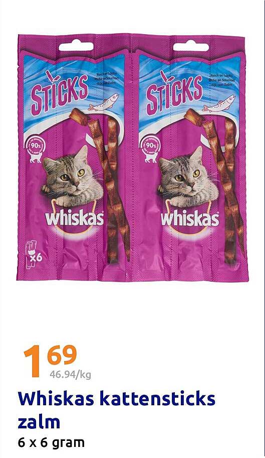 Whiskas kattensticks zalm
