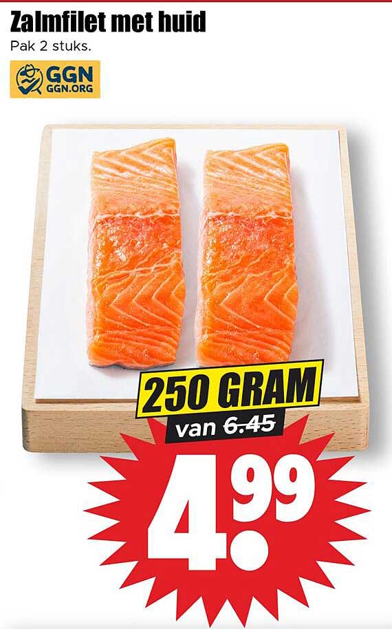 Zalmfilet met huid