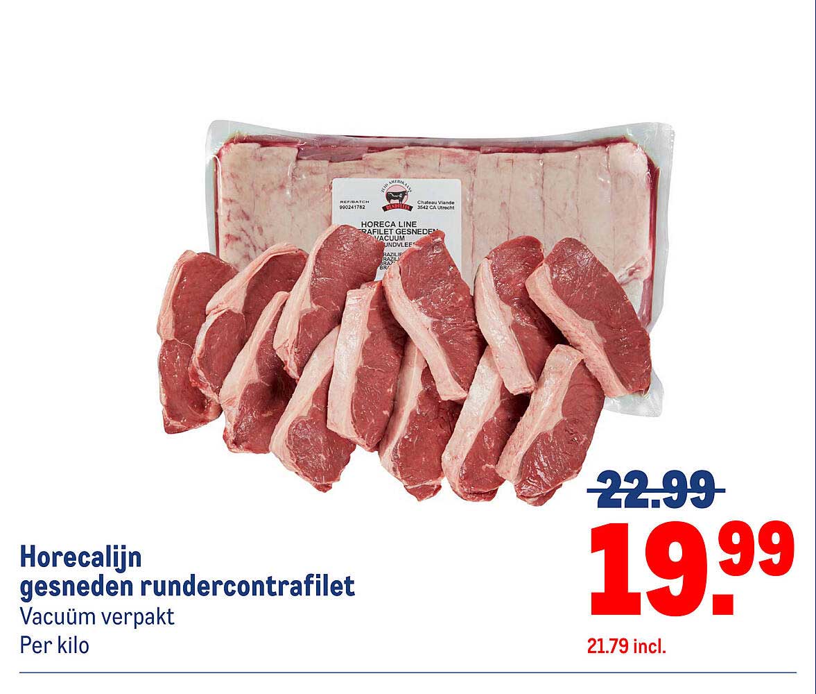 Horecalijn gesneden rundercontrafilet