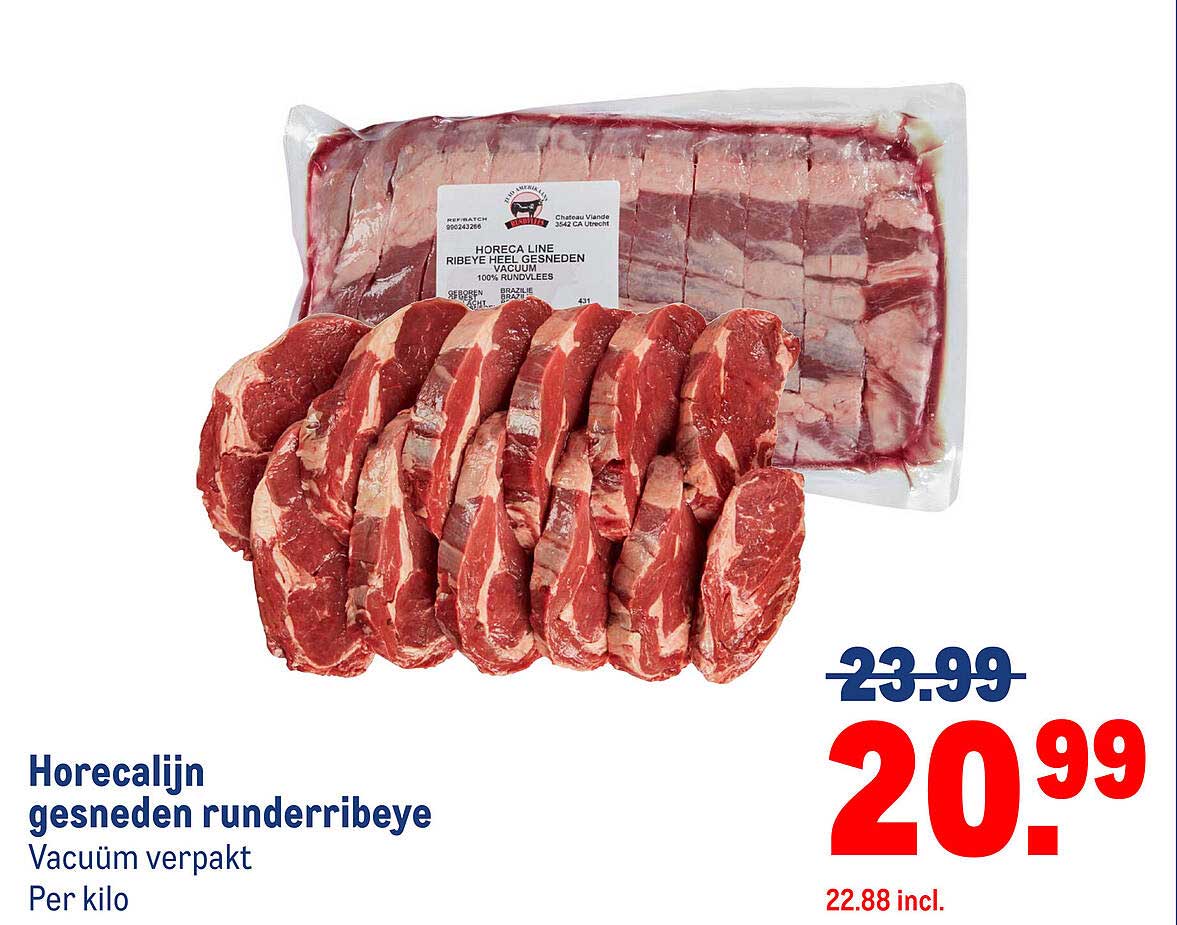 Horecalijn gesneden runderibeye