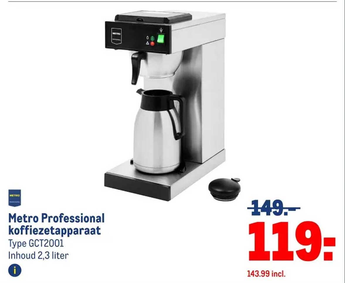 Metro Professional percolator Type GCM4011 aanbieding bij Makro