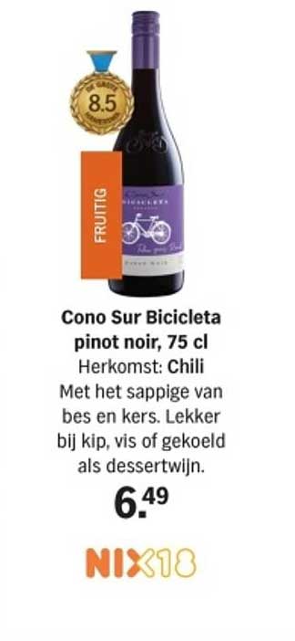 Cono Sur Bicicleta pinot noir, 75 cl