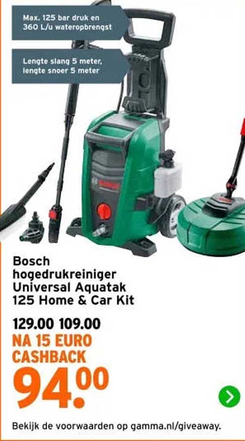 Bosch hogedrukreiniger Universal Aquatak 125 Home & Car Kit