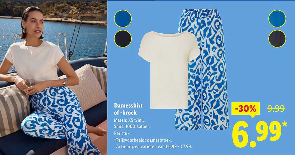 Damesshirt of -broek