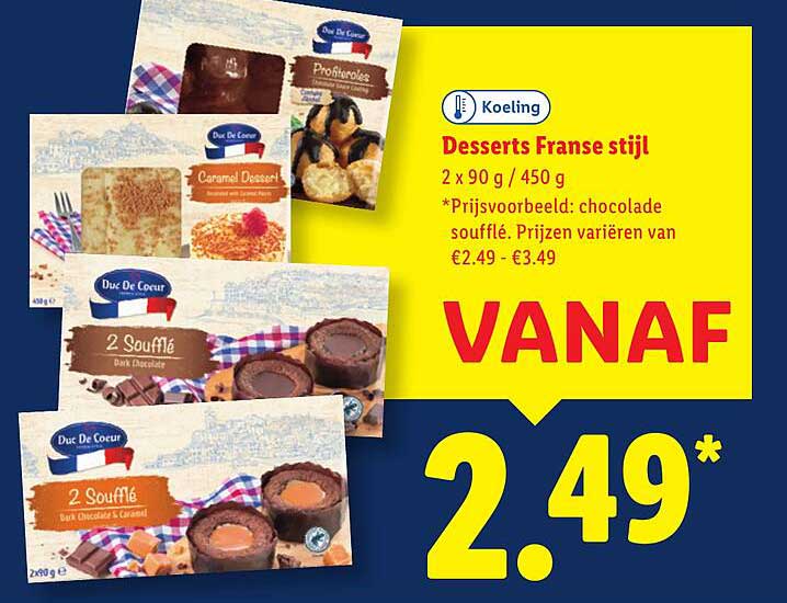 Desserts Franse stijl