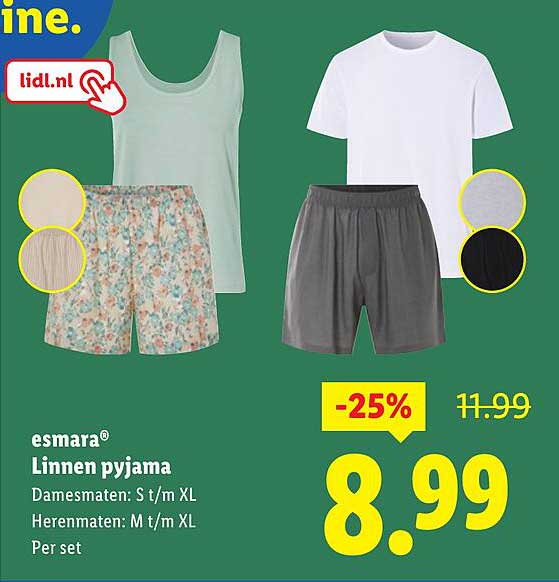 esmará Linnen pyjama